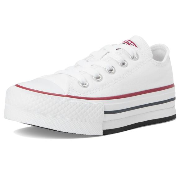 NWT Converse Kids Chuck Taylor Eva Lift Platform OX White/Garnet Size 13.5 - Picture 1 of 7